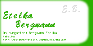 etelka bergmann business card